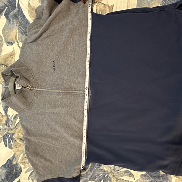 PINK Victoria's Secret Gray and Navy Zip Up Sweater - Picture 5 of 6